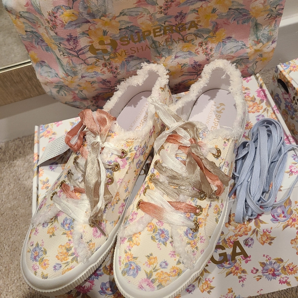 Superga x loveshackfancy size 39.5/8.5